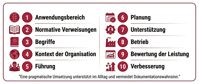 Übersicht-ISO-9001-Anforderungen-Dokumentationswahnsinn-vermeiden
