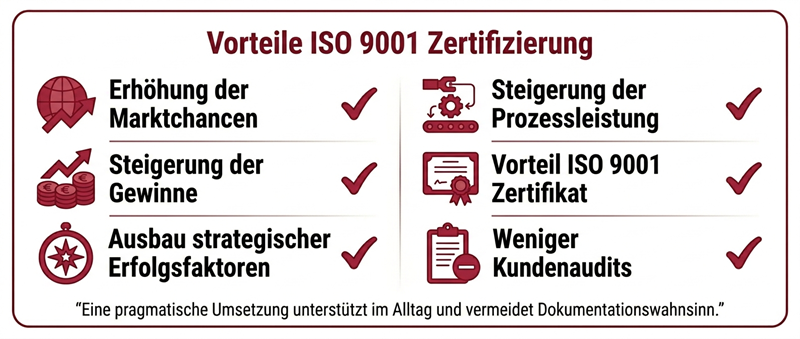 Vorteile einer ISO 9001 Zertifizierung